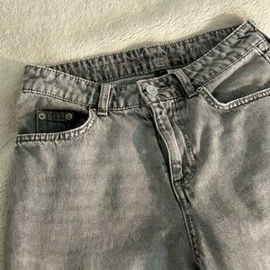 Baggy wide low jeans grey wash